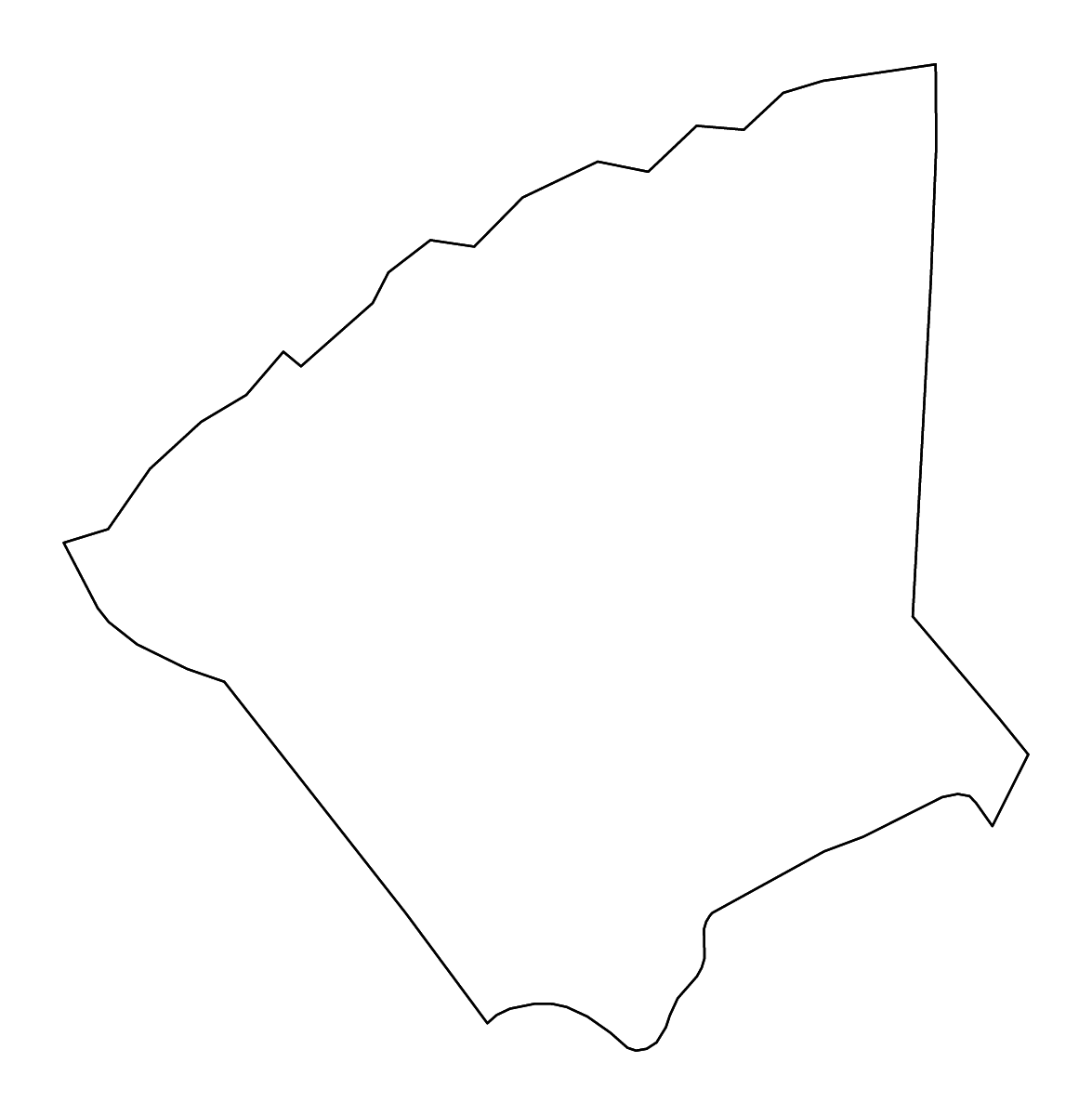 Mapa de contorno de Greene, Tennessee con ríos.