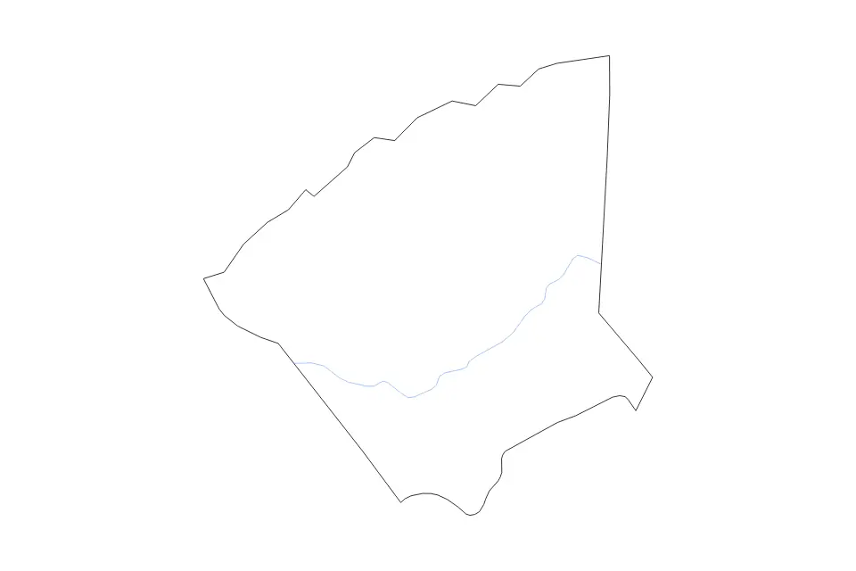 Mapa de Greene, Tennessee de tipo contorno y ríos para América del Norte, con contorno y ríos con límites limpios.