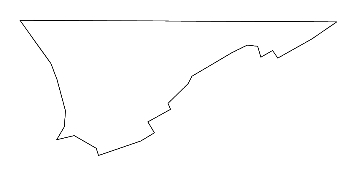 Mapa de contorno de Hancock, Tennessee con ríos.