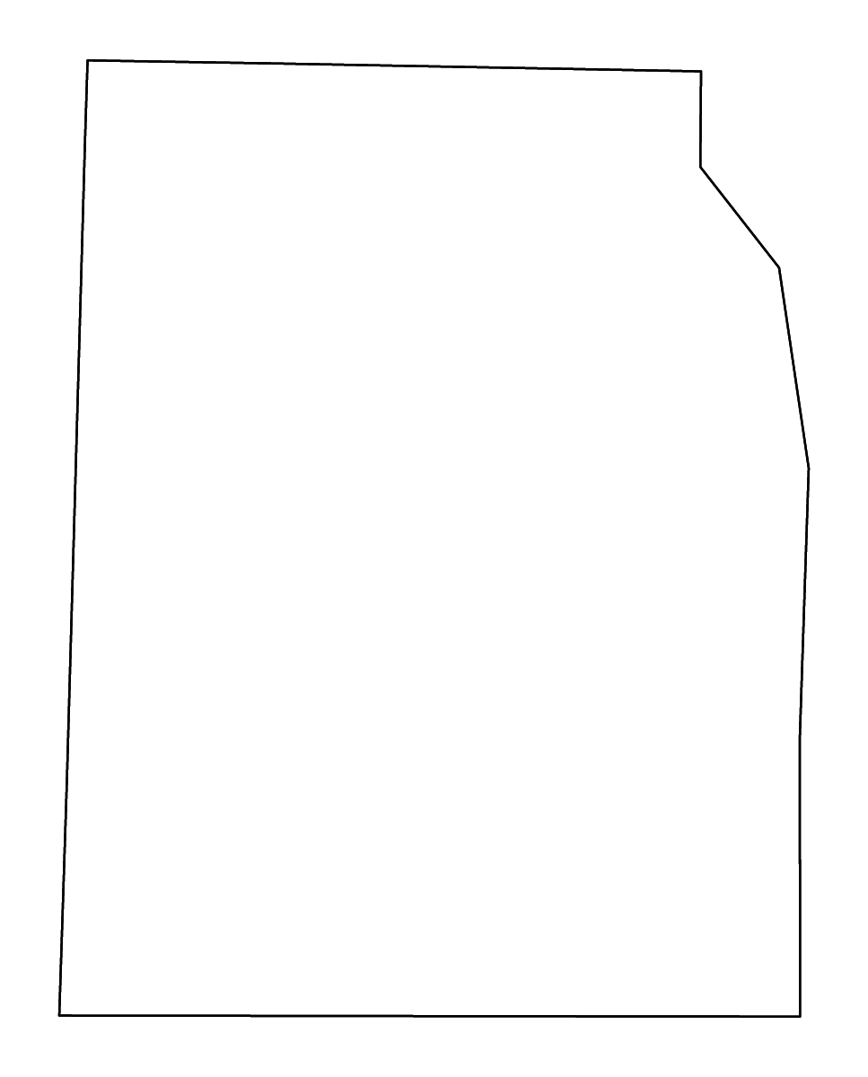 Mapa de contorno de Hardeman, Tennessee con ríos.