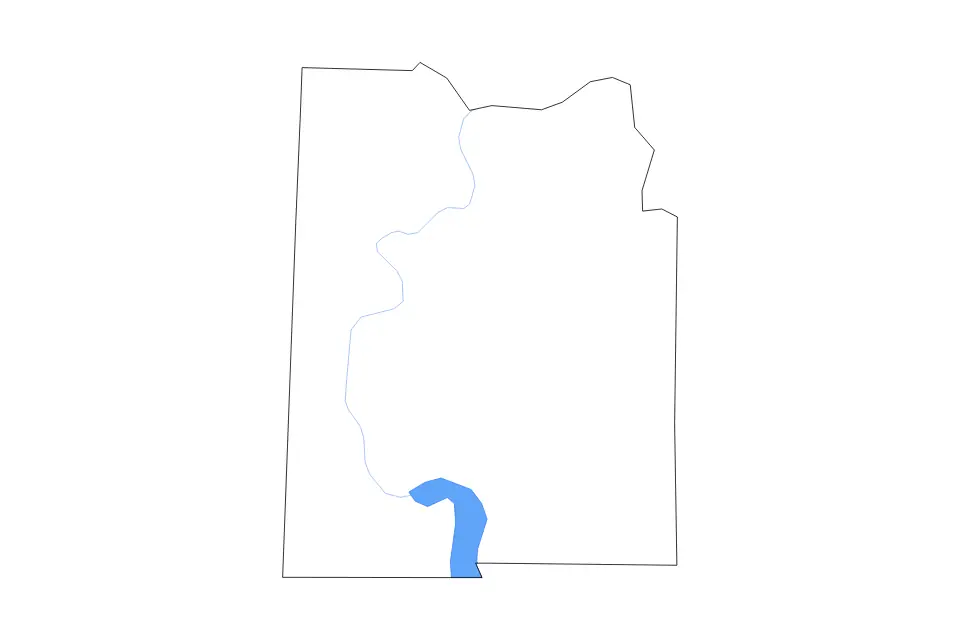 Carte de Hardin, Tennessee de type contour, lacs et rivières pour Amérique du Nord, montrant contour, lacs et rivières avec des éléments hydrographiques comme Pickwick Lake.