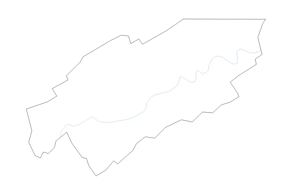 Carte de Hawkins, Tennessee de type contour et rivières pour Amérique du Nord, montrant contour et rivières avec des limites nettes.