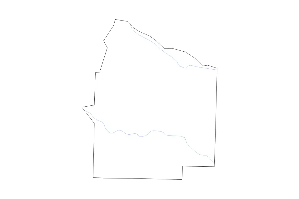 Mapa de Haywood, Tennessee de tipo contorno y ríos para América del Norte, con contorno y ríos con límites limpios.