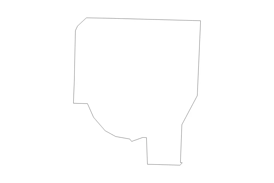 Carte de Henderson, Tennessee de type contour pour Amérique du Nord, montrant contour avec des limites nettes.