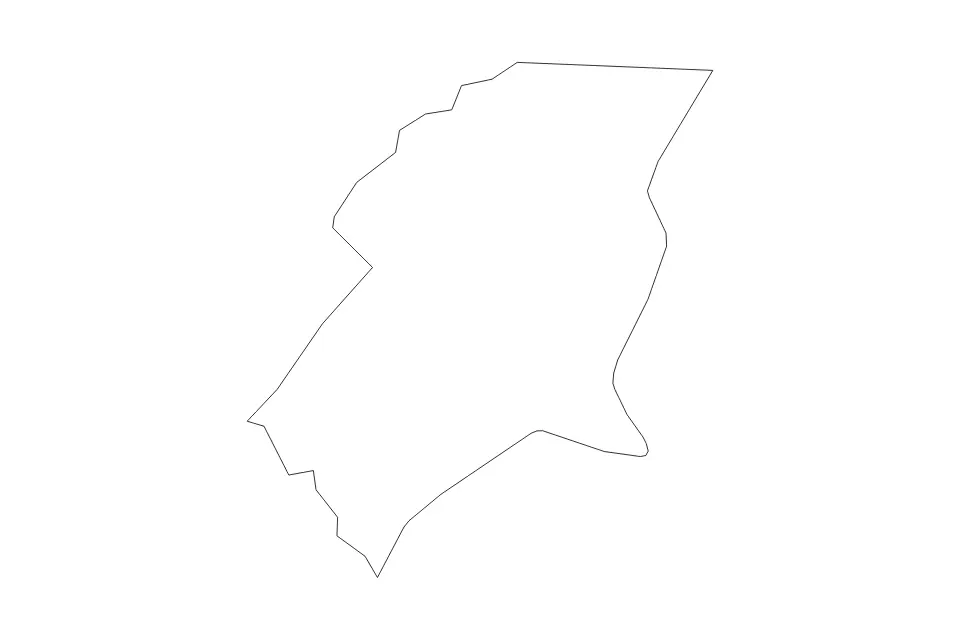 Carte de Johnson, Tennessee de type contour pour Amérique du Nord, montrant contour avec des limites nettes.