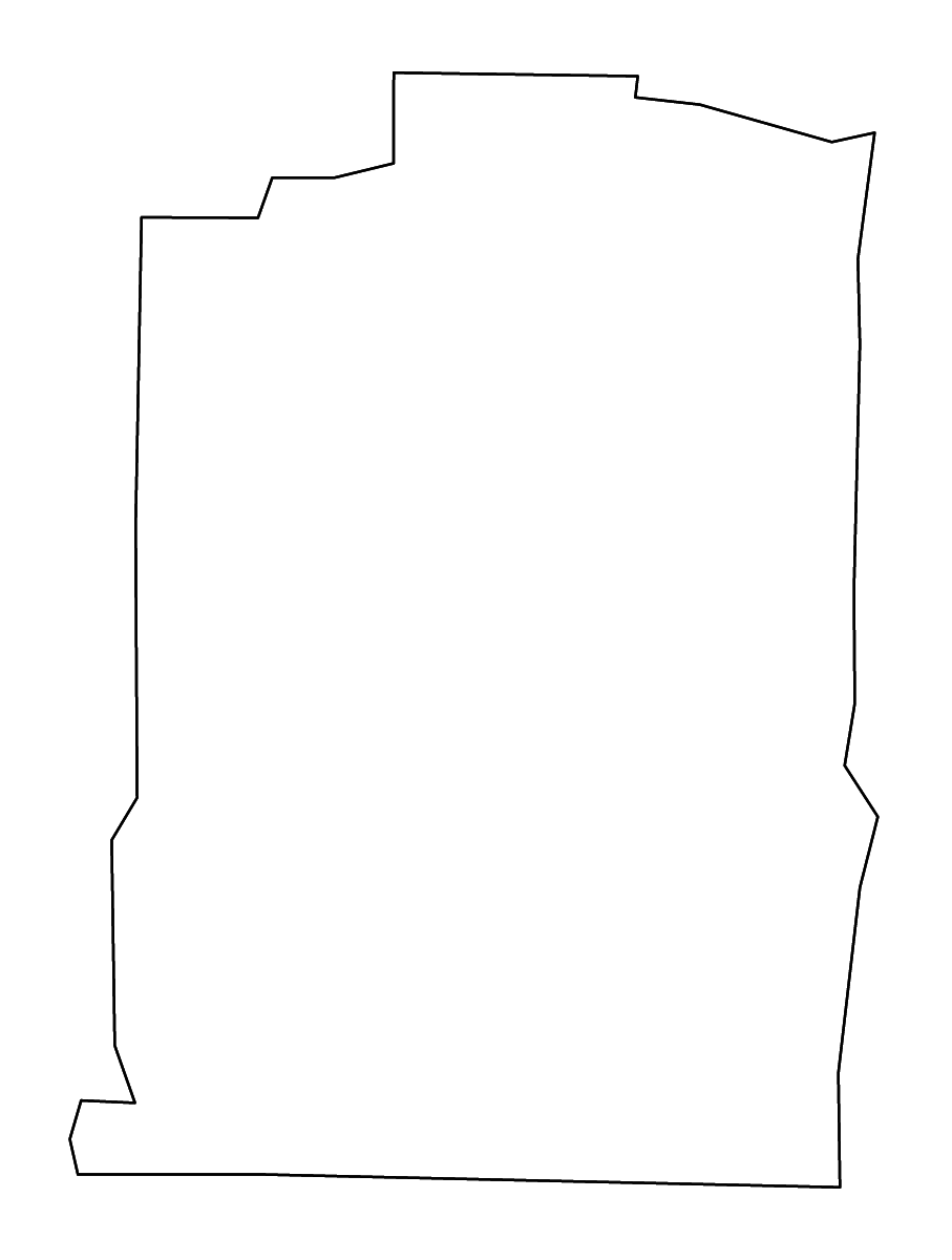 Carte de contour de Lawrence, Tennessee avec rivières.