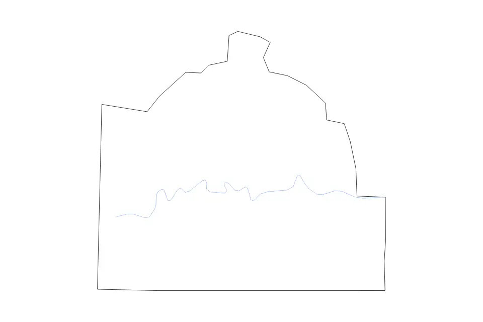 Carte de Lincoln, Tennessee de type contour et rivières pour Amérique du Nord, montrant contour et rivières avec des limites nettes.