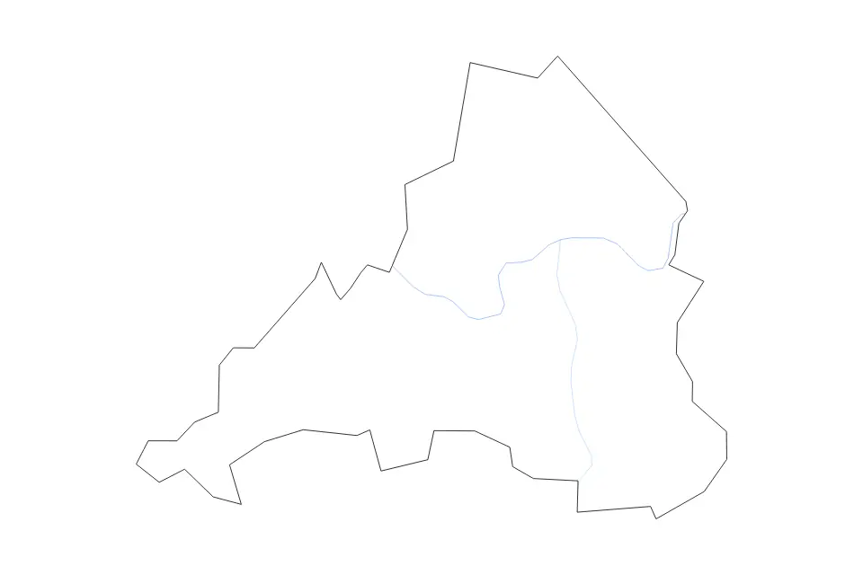 Carte de Loudon, Tennessee de type contour et rivières pour Amérique du Nord, montrant contour et rivières avec des limites nettes.