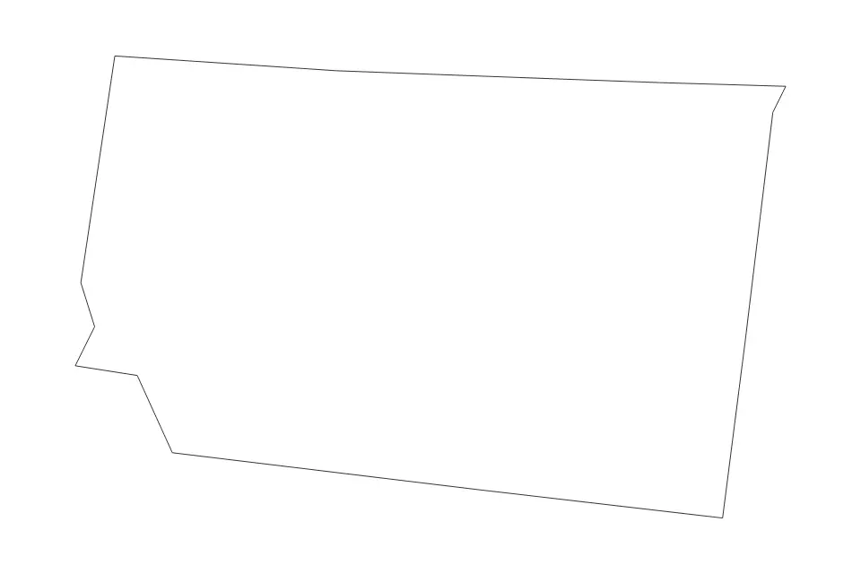 Outline map of Macon County, Tennessee with subdivision borders.