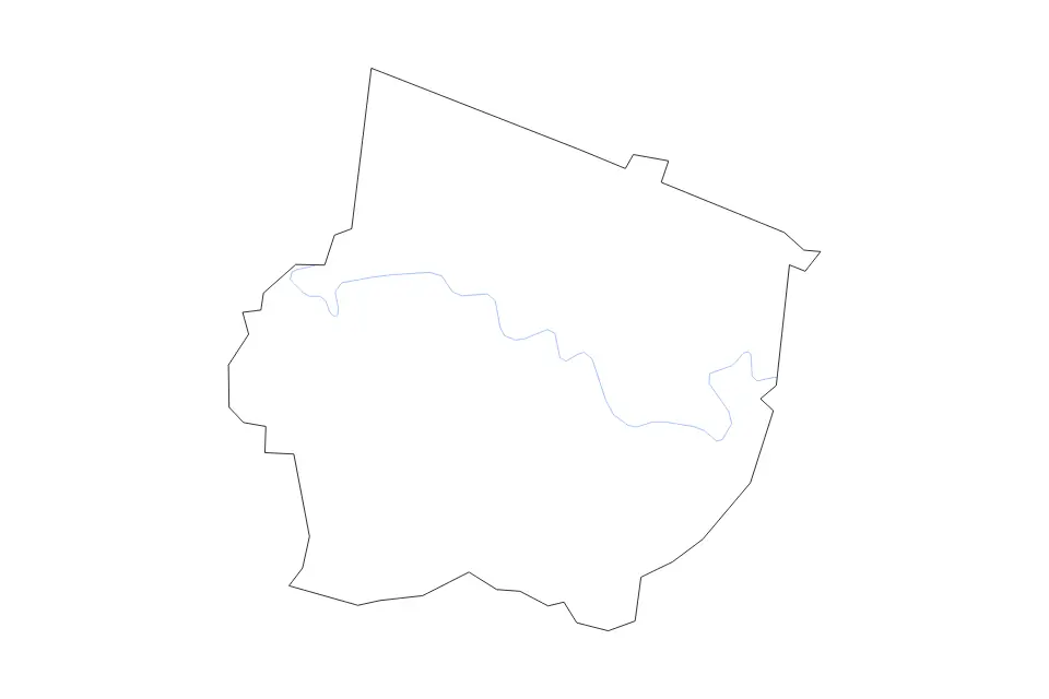 Mapa de Maury, Tennessee de tipo contorno y ríos para América del Norte, con contorno y ríos con límites limpios.