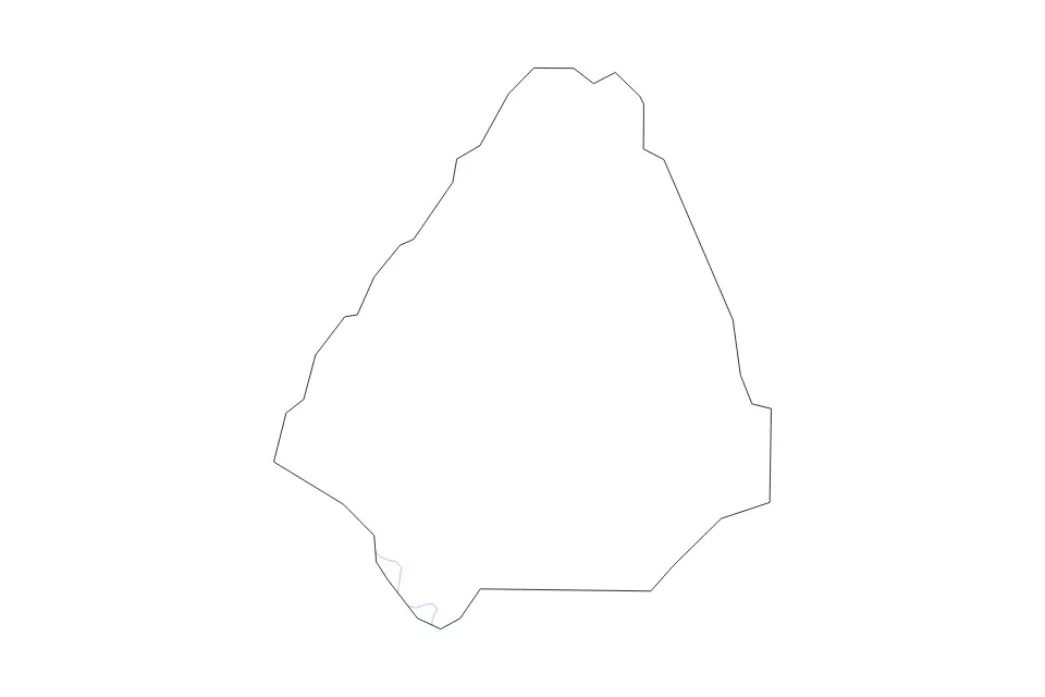 Mapa de McMinn, Tennessee de tipo contorno y ríos para América del Norte, con contorno y ríos con límites limpios.
