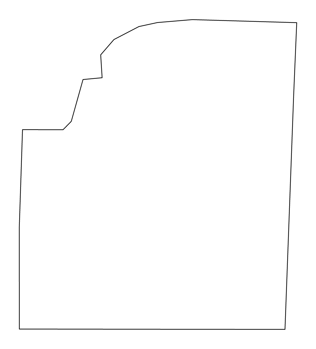 Mapa de contorno de McNairy, Tennessee.