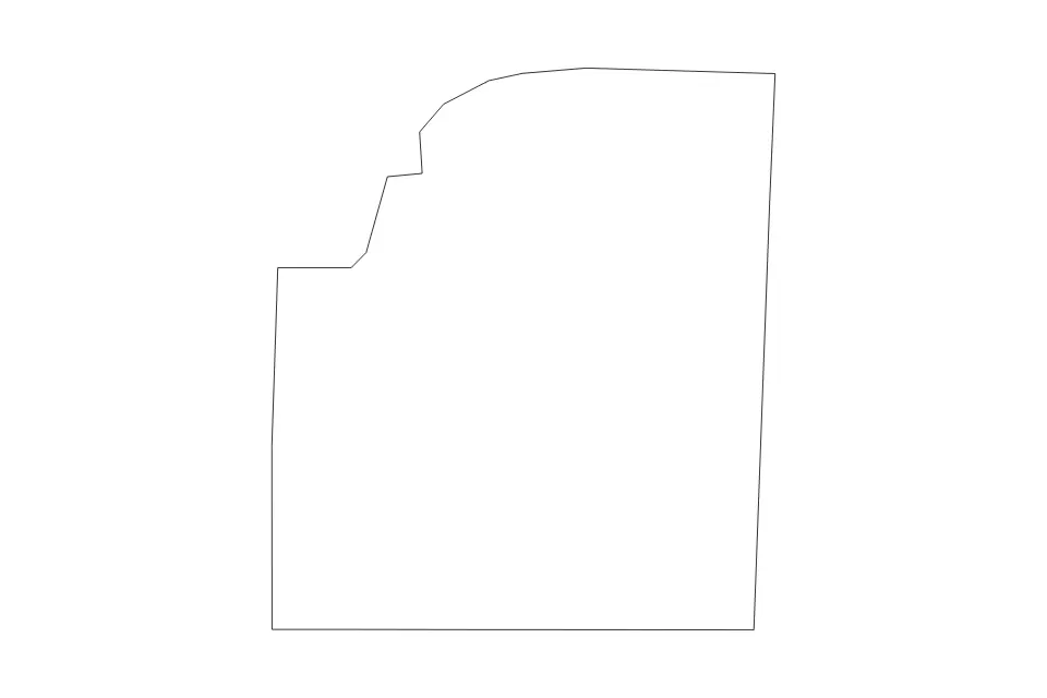 Carte de McNairy, Tennessee de type contour pour Amérique du Nord, montrant contour avec des limites nettes.
