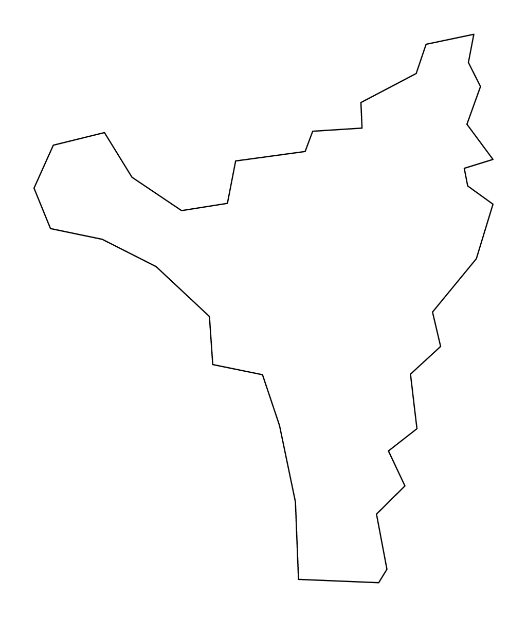 Mapa de contorno de Moore, Tennessee.