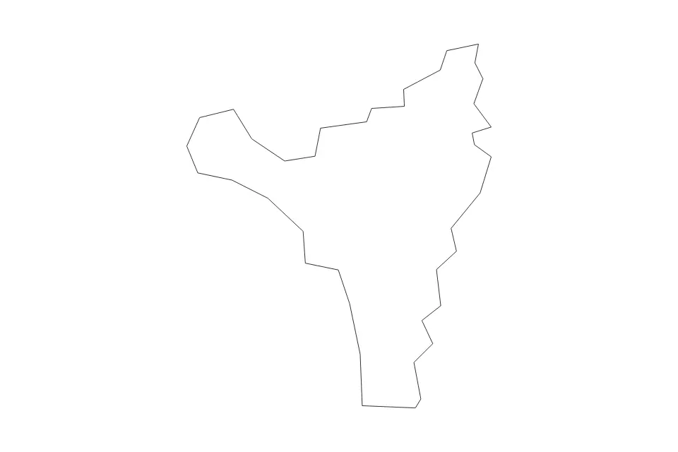 Carte de Moore, Tennessee de type contour pour Amérique du Nord, montrant contour avec des limites nettes.