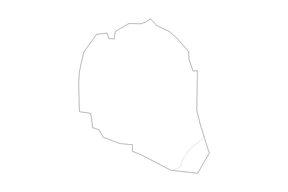 Mapa de Overton, Tennessee de tipo contorno y ríos para América del Norte, con contorno y ríos con límites limpios.