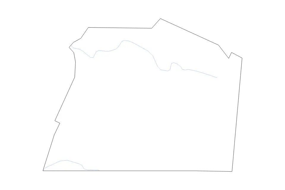 Carte de Polk, Tennessee de type contour et rivières pour Amérique du Nord, montrant contour et rivières avec des limites nettes.