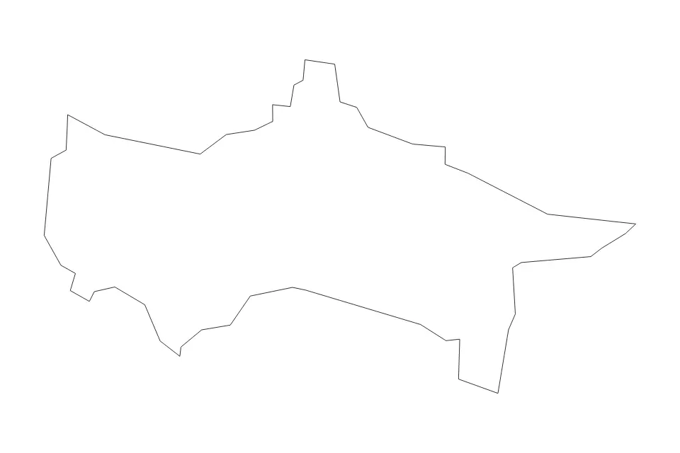 Carte de Putnam, Tennessee de type contour pour Amérique du Nord, montrant contour avec des limites nettes.