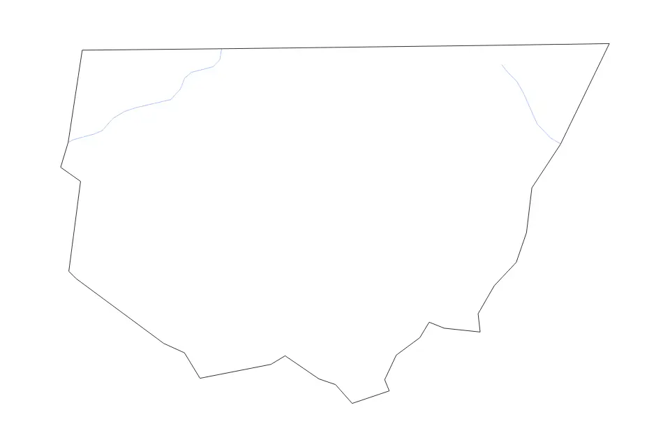 Mapa de Robertson, Tennessee de tipo contorno y ríos para América del Norte, con contorno y ríos con límites limpios.