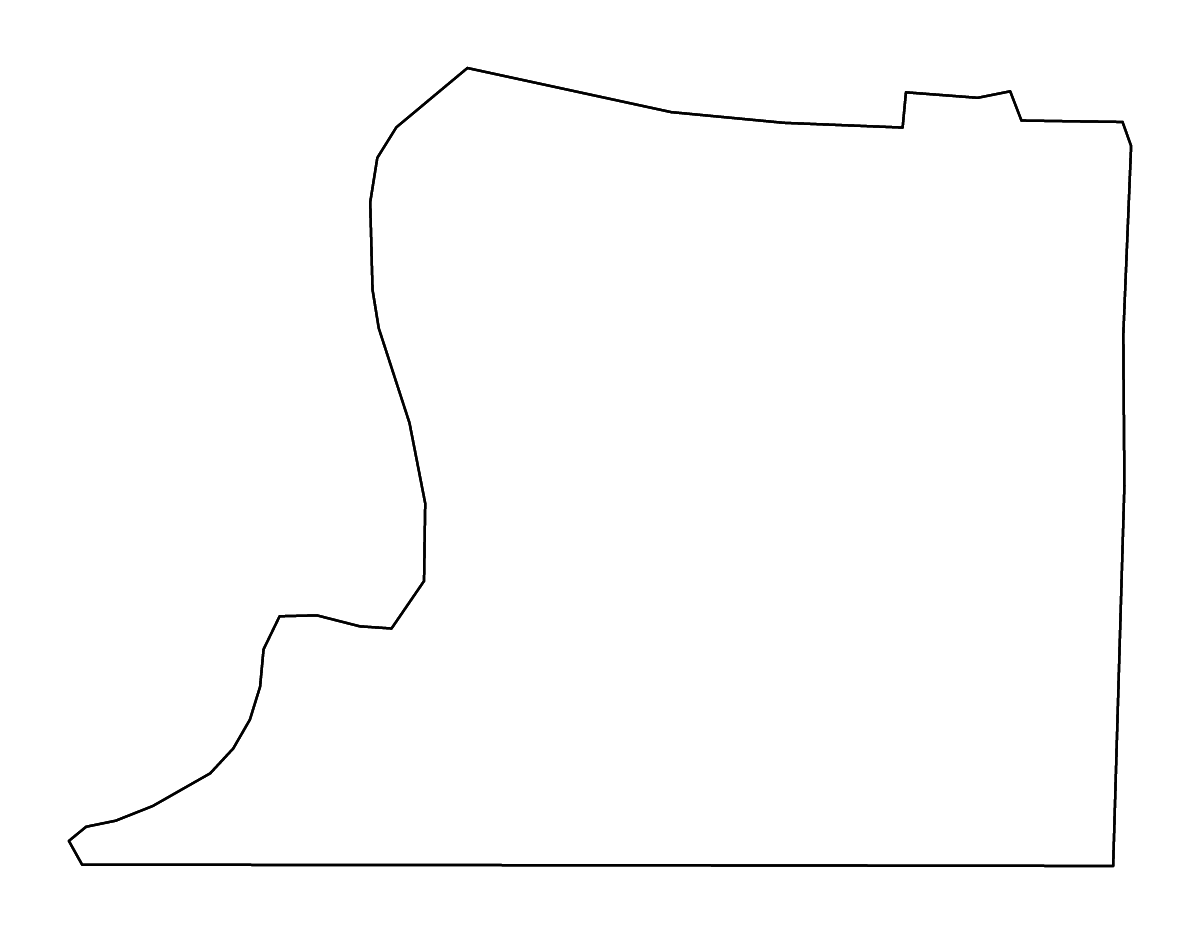 Carte de contour de Shelby, Tennessee avec rivières.