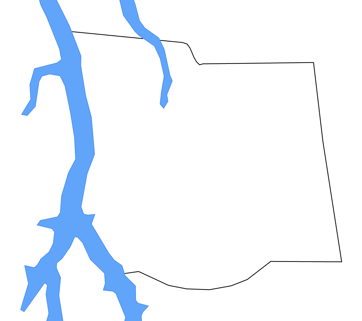 Mapa de contorno de Stewart, Tennessee con lagos y ríos.