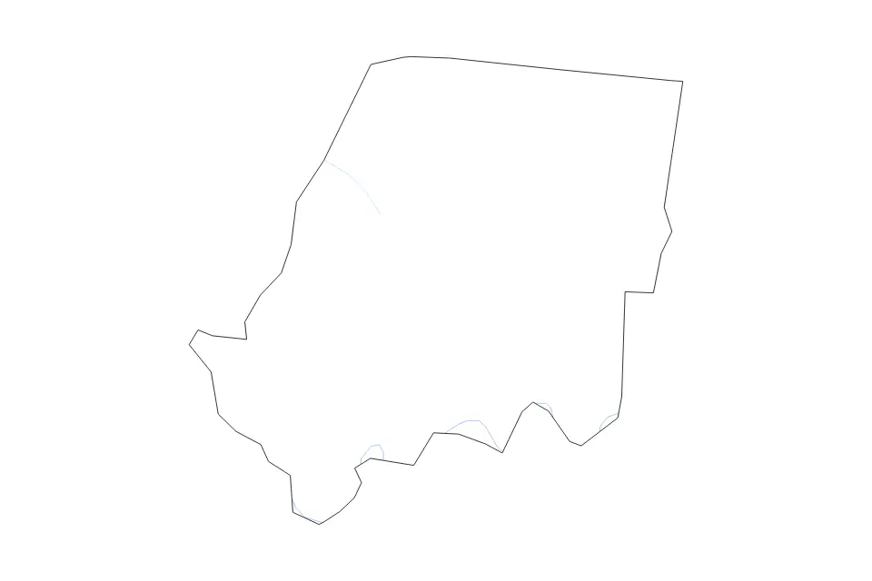 Outline map of Sumner County, Tennessee with subdivision borders and rivers.