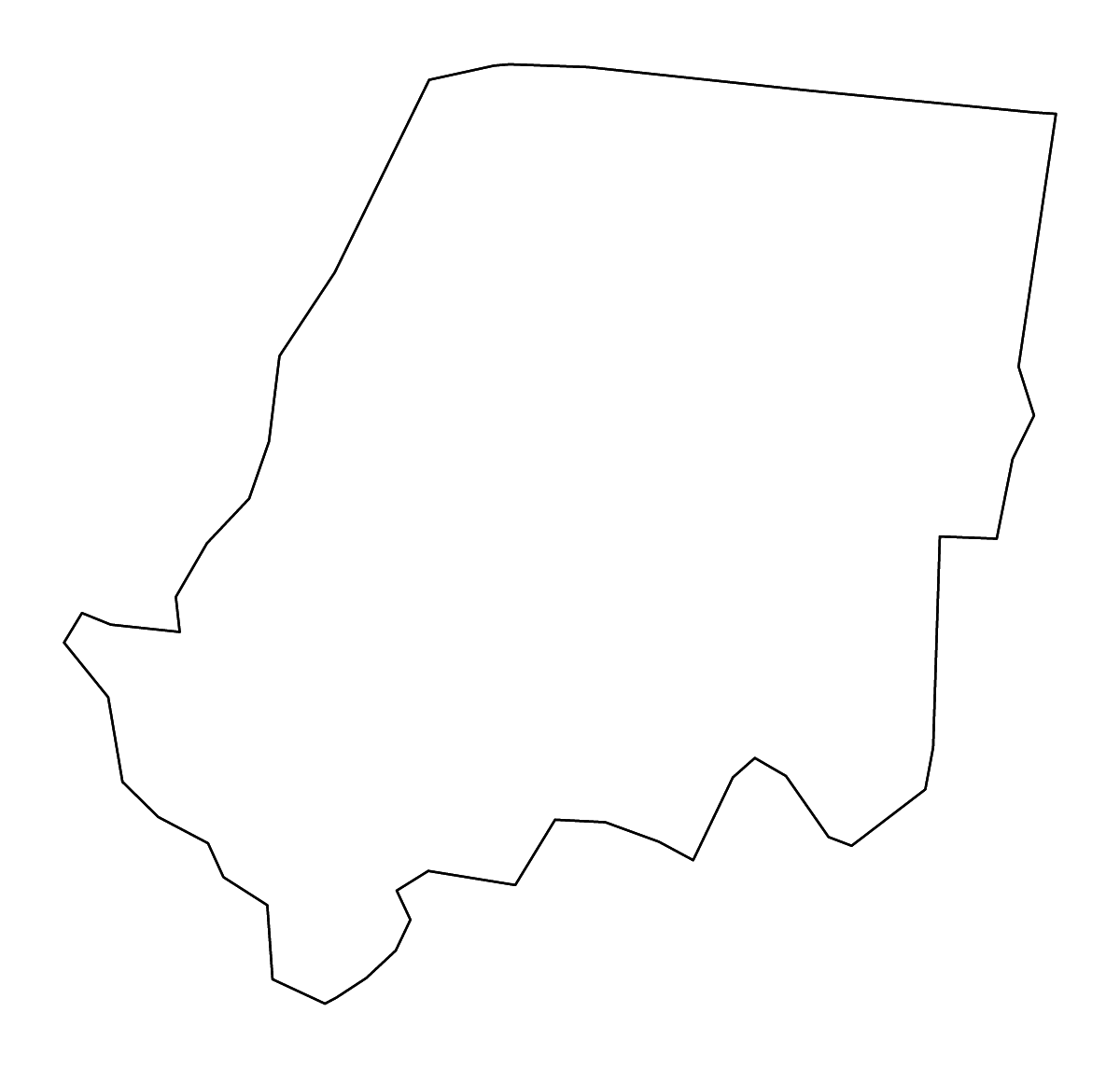 Mapa de contorno de Sumner, Tennessee con ríos.