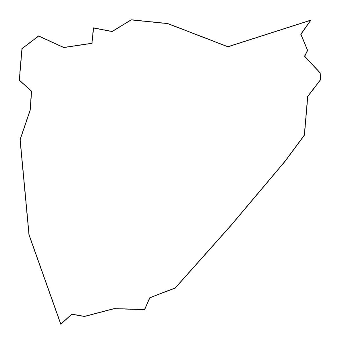 Mapa de contorno de Van Buren, Tennessee con ríos.