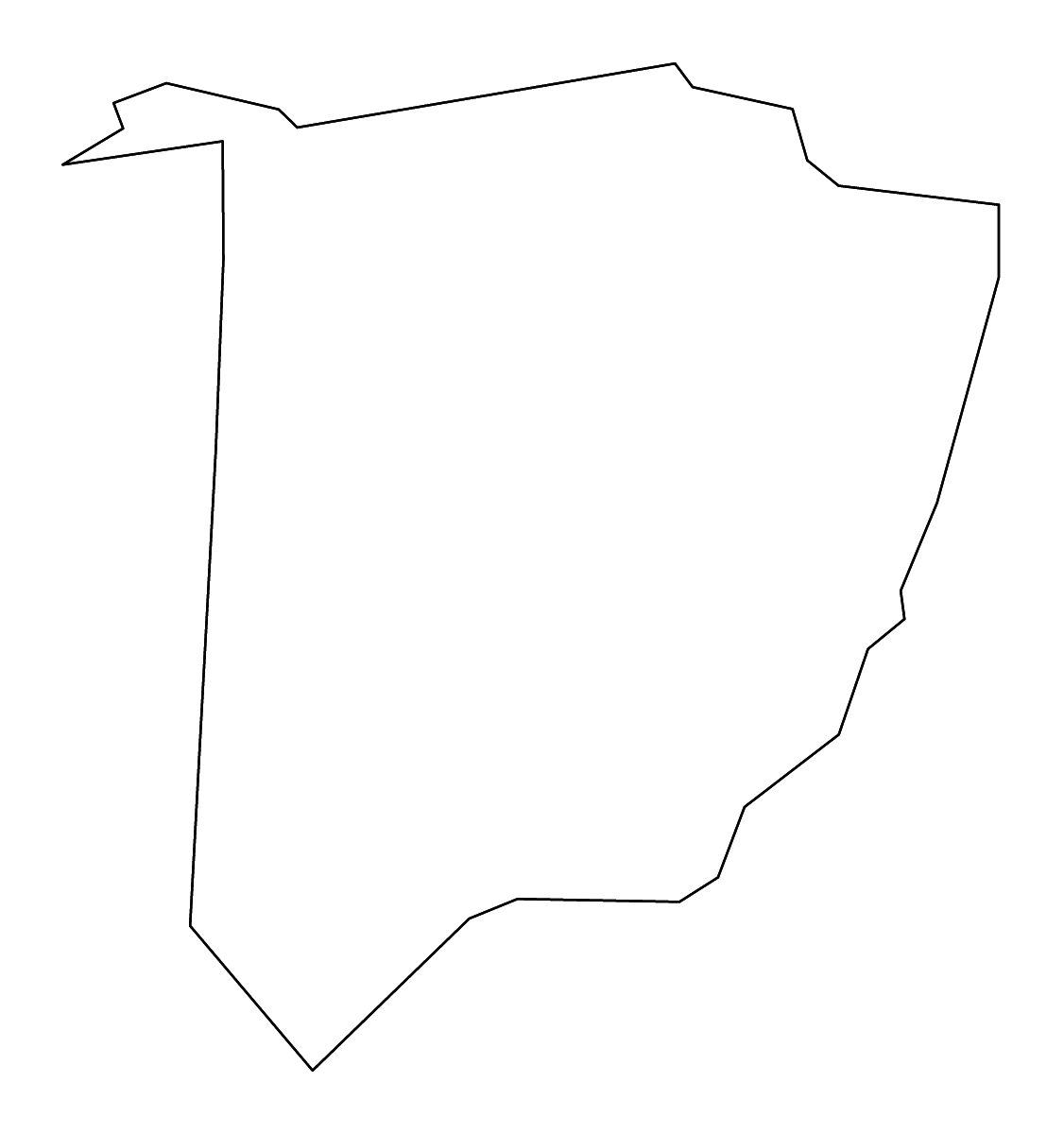 Mapa de contorno de Washington, Tennessee con ríos.
