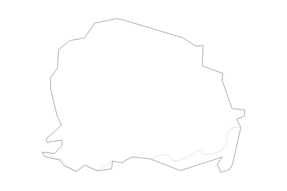 Carte de White, Tennessee de type contour et rivières pour Amérique du Nord, montrant contour et rivières avec des limites nettes.