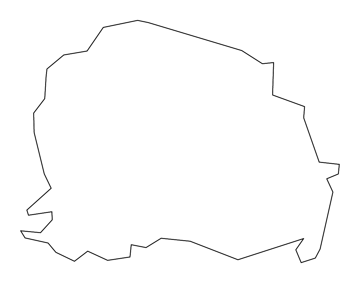 Mapa de contorno de White, Tennessee con ríos.