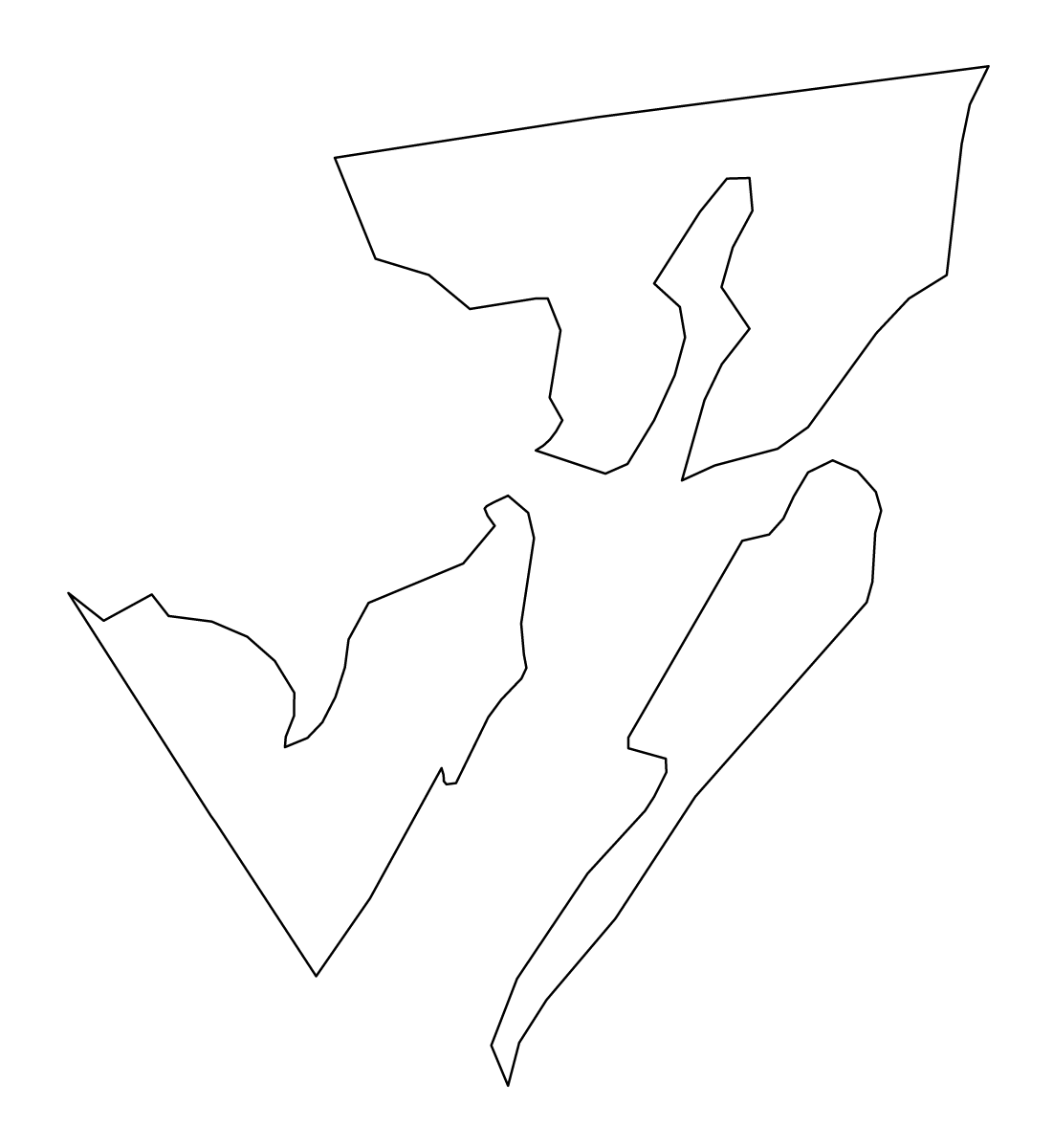 Carte de contour de Aransas, Texas.