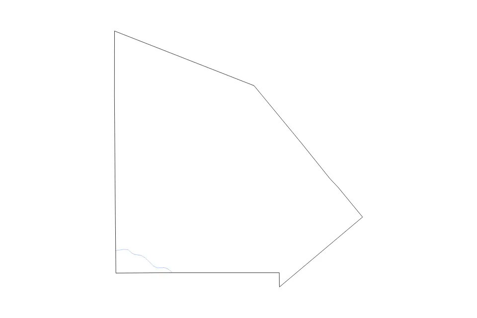 Outline map of Atascosa County, Texas with subdivision borders and rivers.