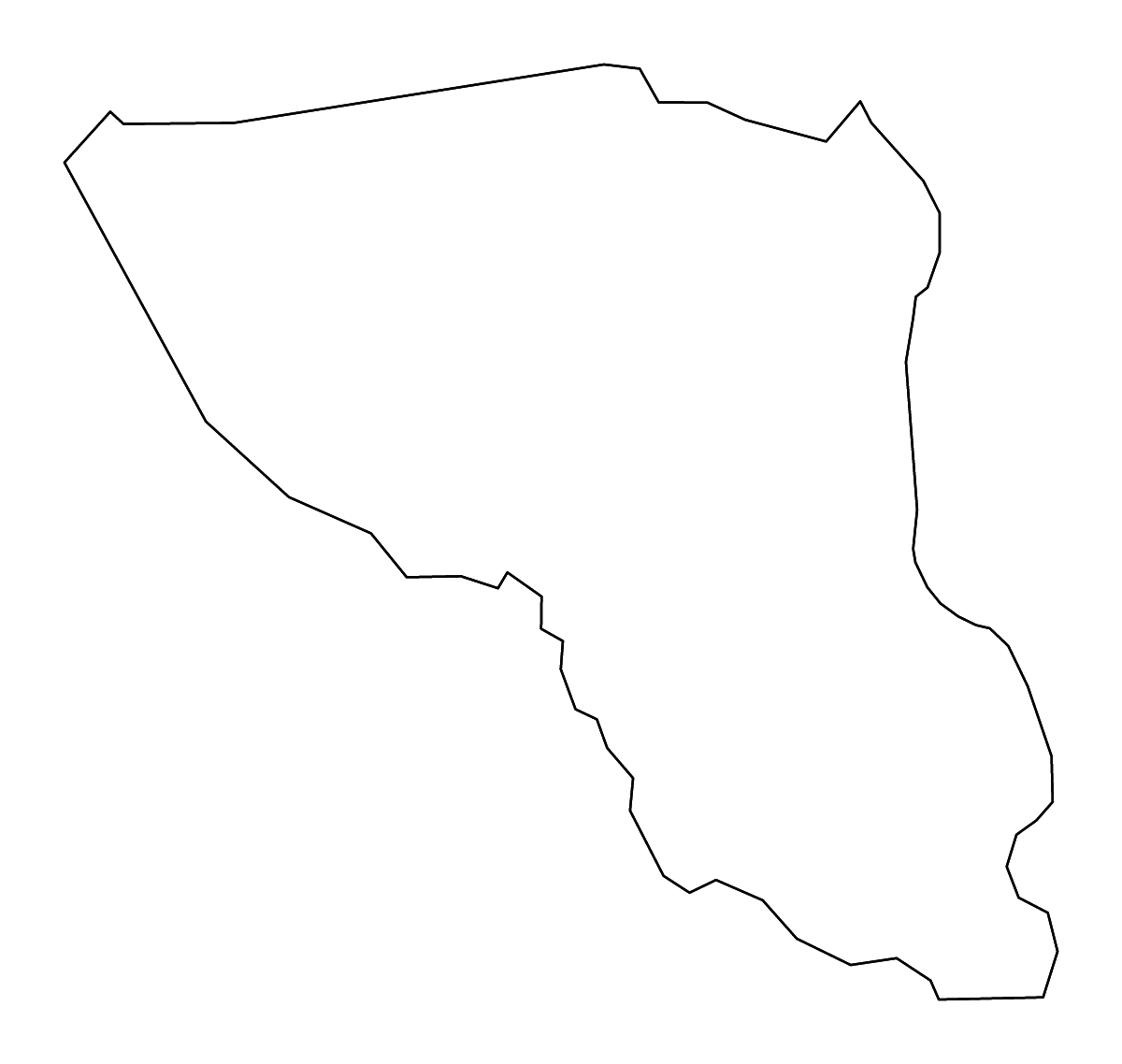 Mapa de contorno de Austin, Texas con ríos.