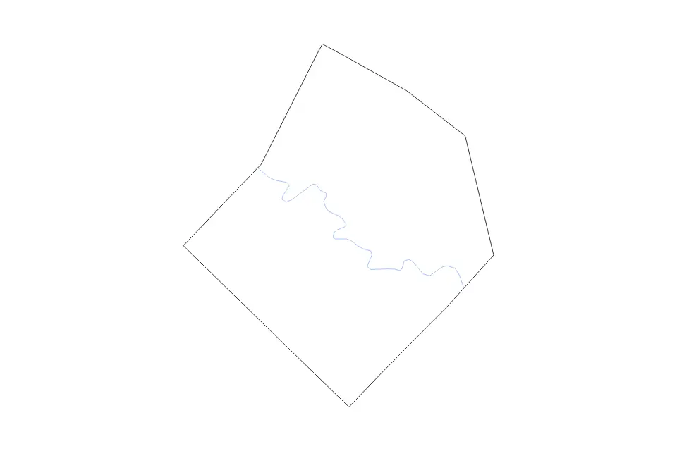 Carte de Bastrop, Texas de type contour et rivières pour Amérique du Nord, montrant contour et rivières avec des limites nettes.