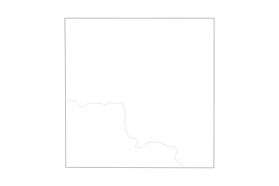 Mapa de Baylor, Texas de tipo contorno y ríos para América del Norte, con contorno y ríos con límites limpios.