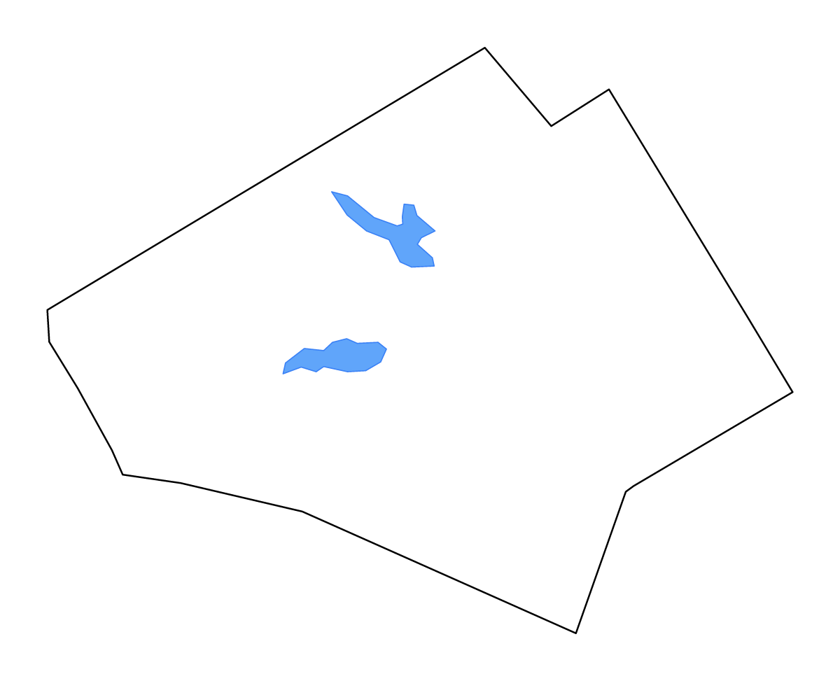 Carte de contour de Bell, Texas avec lacs et rivières.
