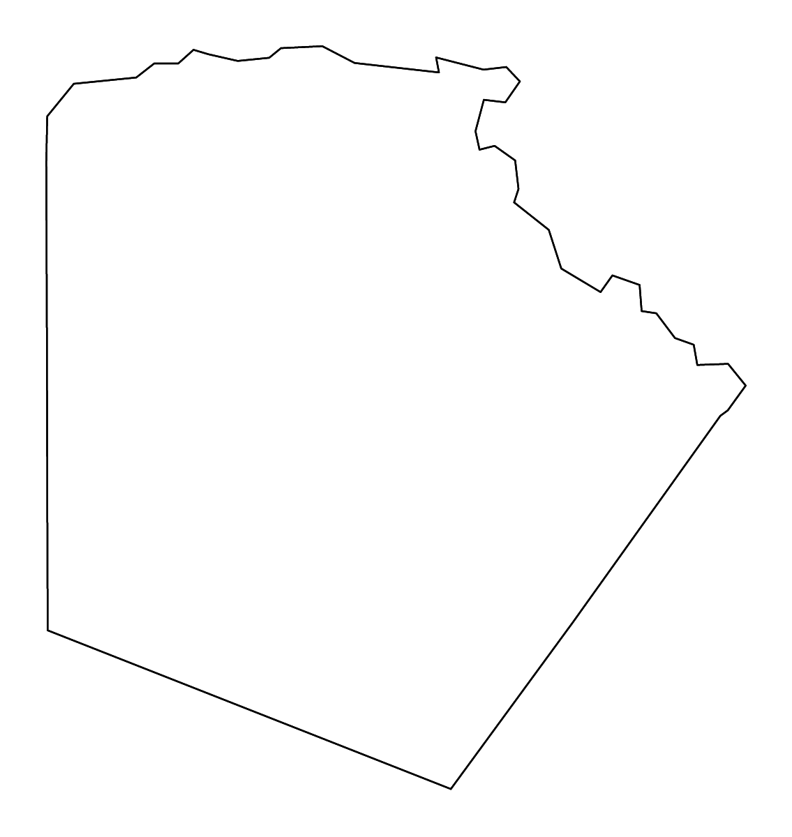 Mapa de contorno de Bexar, Texas con ríos.