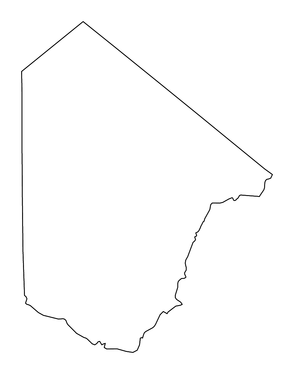 Mapa de contorno de Brewster, Texas con ríos.