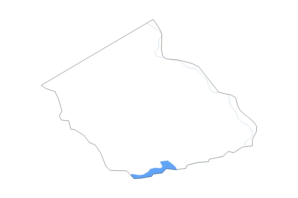 Outline map of Burleson County, Texas with subdivision borders and major lakes and rivers.