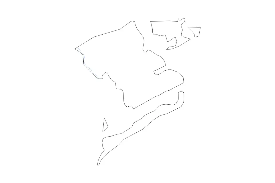 Carte de Calhoun, Texas de type contour et rivières pour Amérique du Nord, montrant contour et rivières avec des limites nettes.