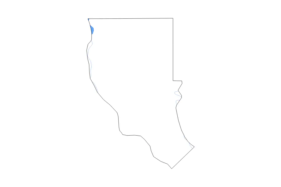 Outline map of Cherokee County, Texas with subdivision borders and major lakes and rivers.