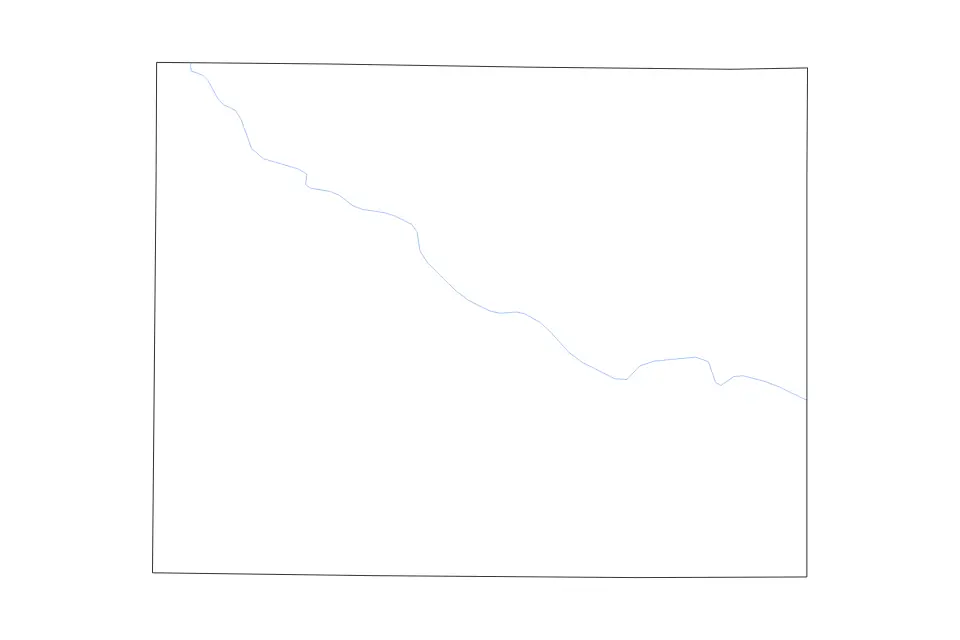 Outline map of Coke County, Texas with subdivision borders and rivers.