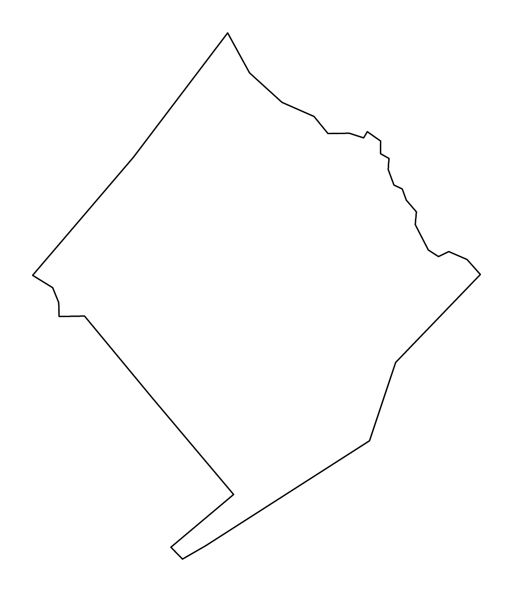 Mapa de contorno de Colorado, Texas con ríos.