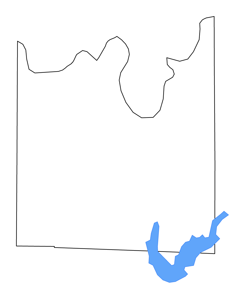 Mapa de contorno de Cooke, Texas con lagos y ríos.