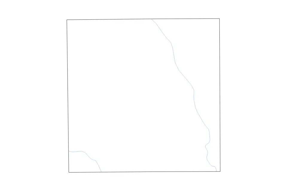 Outline map of Crosby County, Texas with subdivision borders and rivers.