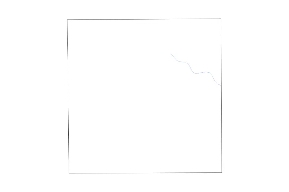 Outline map of Dawson County, Texas with subdivision borders and rivers.