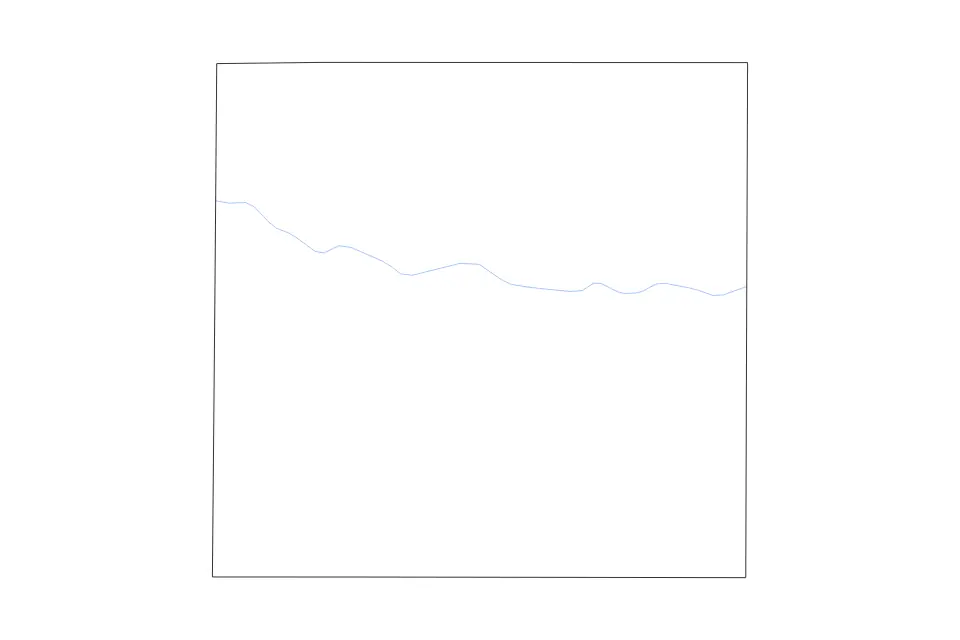 Outline map of Donley County, Texas with subdivision borders and rivers.