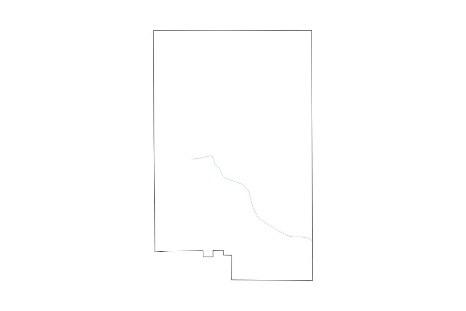 Carte de Duval, Texas de type contour et rivières pour Amérique du Nord, montrant contour et rivières avec des limites nettes.