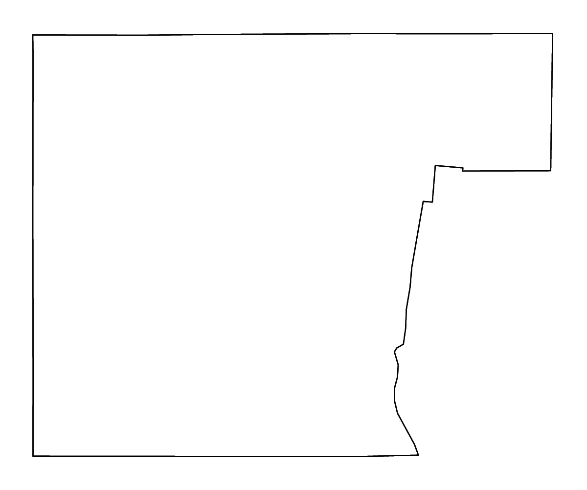 Carte de contour de Edwards, Texas avec rivières.